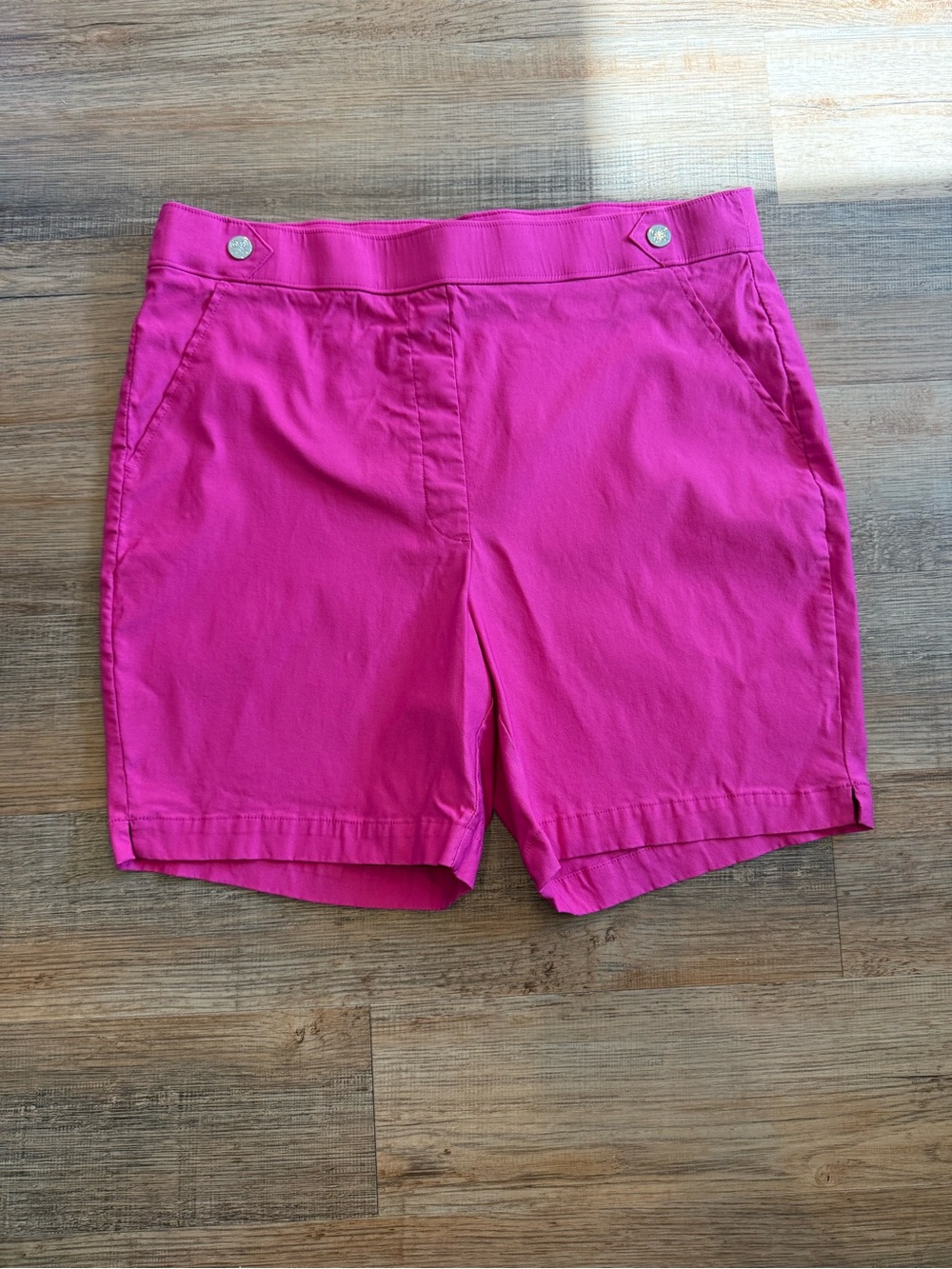 Rafaella Bright Pink Pull-On Bermuda Shorts Size 18